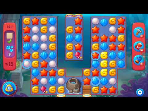 Fishdom Hard Level 9311 (with Double Lightning Booster) @choraelmin