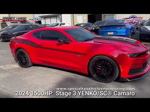 A Red Hot  2024 1500HP Stage 3 YENKO/SC® Camaro with Flat Black graphics