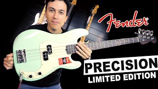 Video thumbnail for Fender Precision Bass American Professional Limited Edition Surf Green Rosewood Neck by Bassline Music Shop