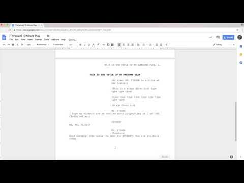 Playwriting 101: Formatting