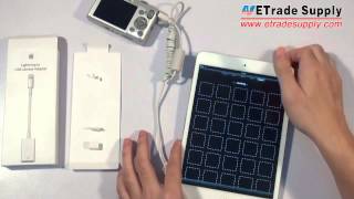 Video thumbnail for Lightning to USB Camera Adapter by ETrade Supply