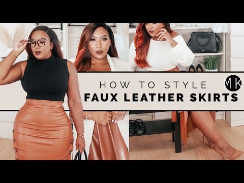 How to Style Faux Leather Skirts