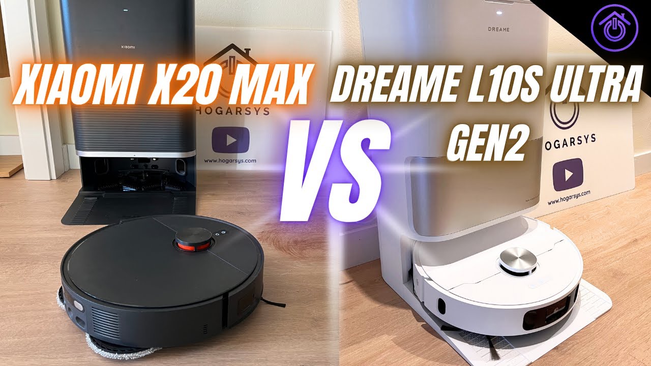 Silvia Jiménez comparando el Xiaomi X20 Max y el Dreame L10S Ultra Gen2 en Hogarsys