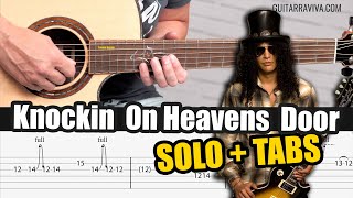 Download lagu Knocking On Heavens Door SOLO on ACOUSTIC GUITAR with    TABS | Guitar Lesson mp3
