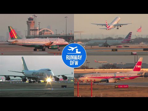Runway DFW HD Replay: DFW Airport plane spotting Thursday 12-23-2021