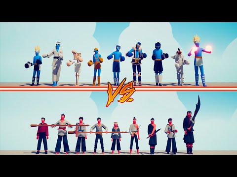 KUNGFU TEAM vs BOXER TEAM - Totally Accurate Battle Simulator | TABS