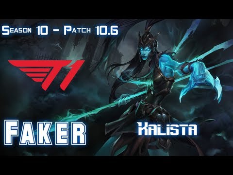 T1 Faker KALISTA vs AHRI Mid - Patch 10.6 KR Ranked