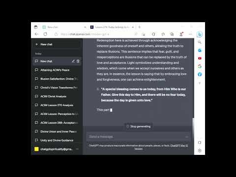 ChatGPT Spirituality ACIM Lesson 274 - Today belongs to love. Let me not fear