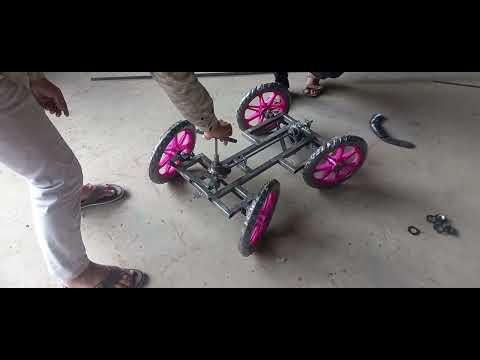 Four Wheel steering mechanism using bevel gears #steering #mechanisms #engineeringprojects  #diy