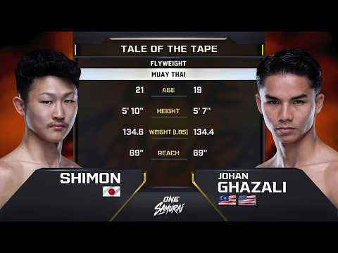 Shimon vs. Johan Ghazali | ONE SAMURAI 1 | Full Fight Replay