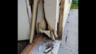 Repair rotting door frame with Composite PVC wood