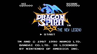 Dragon Spirit (NES) - No Death Run with Gold Dragon (First Attempt!)