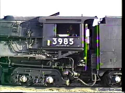 Steam Railroad Series 83 - UP 3985 Early Morning Action Winnemucca, NV 7-16-1992 Part 4