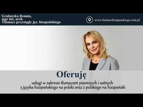 Zobacz filmy, Renata Grabarska Mgr Inż. Arch. Tłumacz Przysięgły Jęz. Hiszpańskiego, Sopot