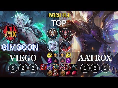 FPX GimGoon Viego vs Aatrox Top - KR Patch 11.4