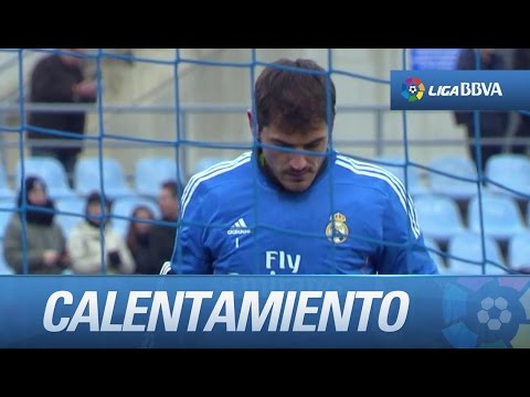 Calentamiento del Real Madrid