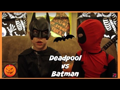 Kid Deadpool vs Batman in Real Life Halloween Costumes | New Little Superheroes | SuperHero Kids