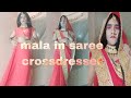 Boy Wear Saree Boy To Girl Transformation Mala To Female Crossdresser Mala In Saree