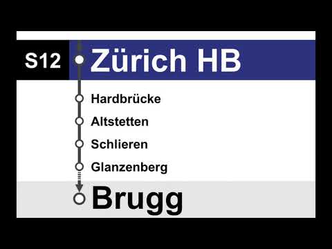 ZVV Ansagen - S12 Wil SG – Winterthur – Zürich HB – Brugg AG