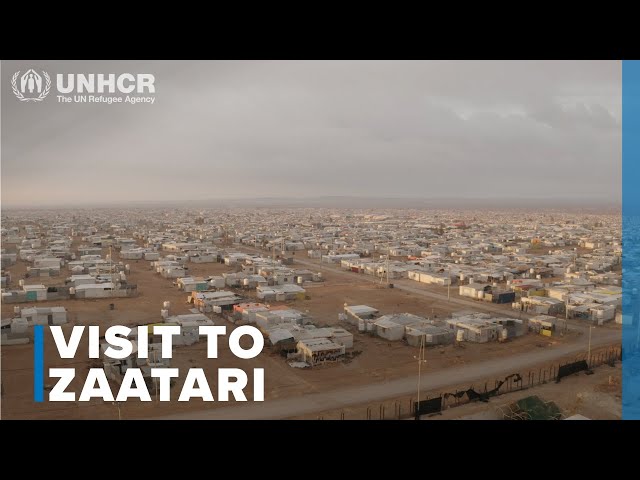 UNHCR chief meets Syrian refugees in Zaatari camp