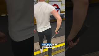 Navigating the London Underground as a blind man is not easy 😅 #blind #disabled #london