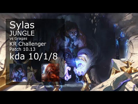 Sylas Jungle vs Gragas - KR Challenger 10/1/8 Patch 10.13 Gameplay // [롤] 사일러스 vs 그라가스 정글