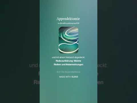 Appendektomie Aufklärung.