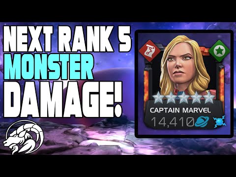 Next Rank 5/65 Captain Marvel Movie Gameplay Monster Damage | MCOC