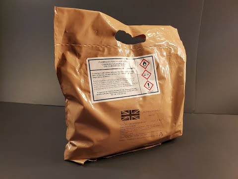 2021 British Single Meal Ration Pork Sausage Casserole MRE Review Meal Ready to Eat SMR Tasting Test