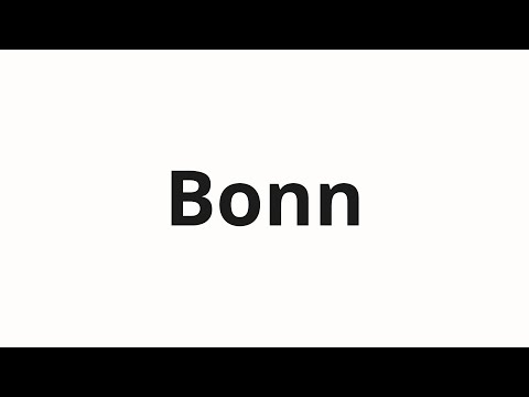 How to pronounce Bonn