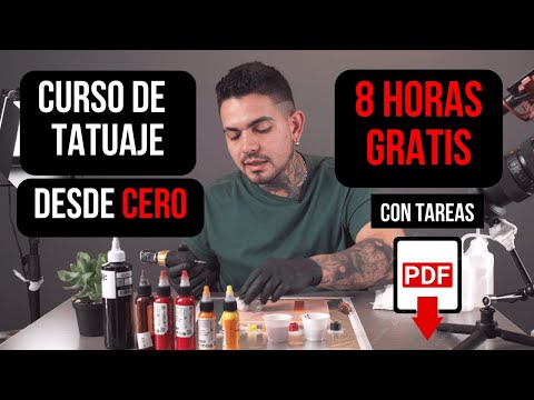 Curso de Tatuaje desde CERO (8 HORAS GRATIS) – Aprende a tatuar, líneas, sombras,  relleno y color