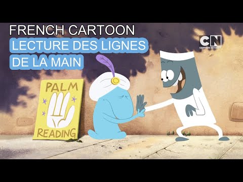Palm reading / Lecture des lignes de la main / French conversation practice / Lamput / Cartoon Fr