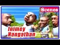 Inimey Naangathaan Tamil Movie Scenes Vichu And Friends Meets The Saint MS Bhaskar