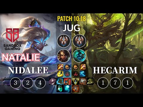 SB Natalie Nidalee vs Hecarim Jungle - KR Patch 10.18