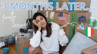 our boxes finally made it to Italy! (moving vlog)