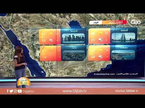شاهد بالفيديو.. الانواء الجوية وتغيرات الطقس مع دينا هلسه 20-8-2019