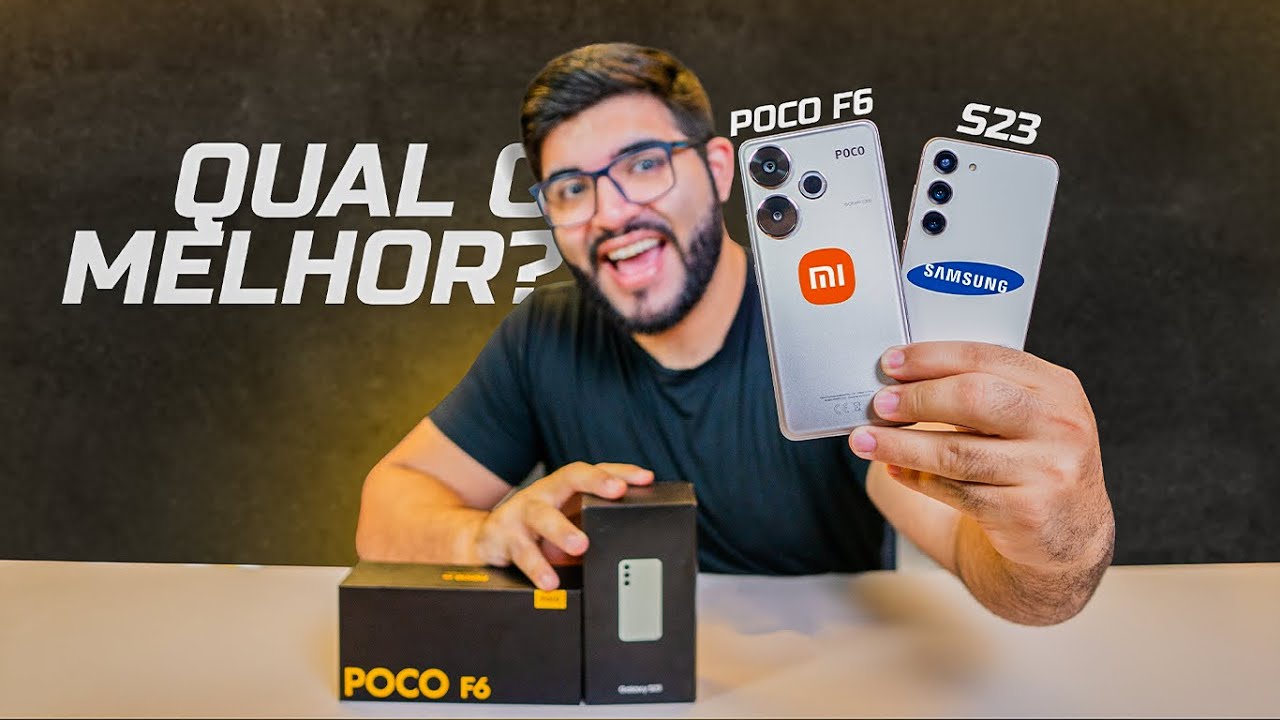 Xiaomi Poco F6 vs Galaxy S23! Qual o melhor? Câmera, bateria, desempenho, comparativo!