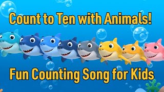 Count to Ten with Animals! 🐵🐶🐧 Fun Counting Song for Kids | Learn Numbers 1-10