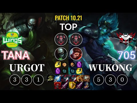 JAG TaNa Urgot vs JDG 705 Wukong Top - KR Patch 10.21