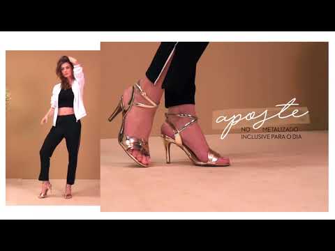 Video look #7 Sandália Dourada