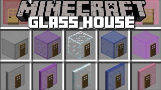 Minecraft GLASS HOUSE MOD / SPAWN GLASS HOUSES INSTANTLY IN MINECRAFT!! Minecraft