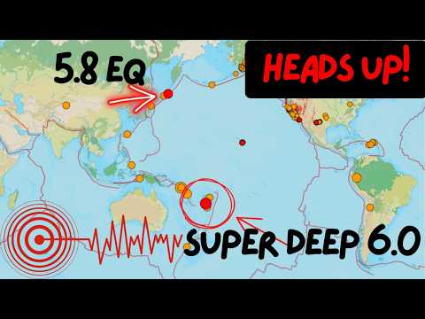 Large earthquake uptick.. New update.. Deep 6.0 Fiji Region. 5.8 Kuril Kamchatka Trench.