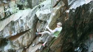 Video thumbnail of Lucid Interval, 8A+ (sit). Forest Rock