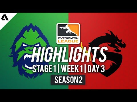 Vancouver Titans vs Shanghai Dragons | Overwatch League S2 Highlights - Stage 1 Week 1 Day 3