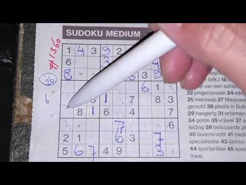 Thank you Publisher for the additional of extra Sudokus! (#1360) Medium Sudoku puzzle. 08-18-2020