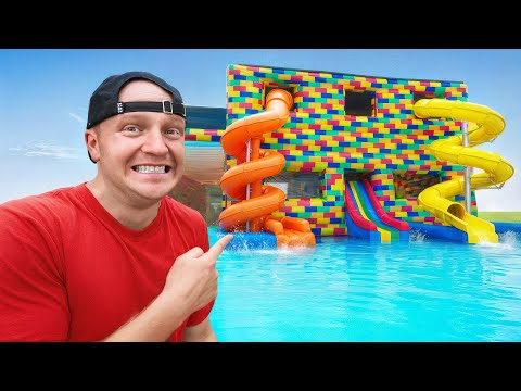 I Built A Floating Lego WATERPARK!