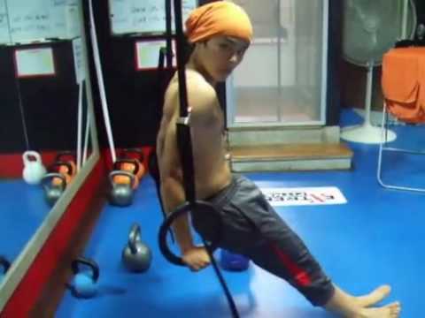 [ZE:A] 100707 ZE:A sweating at fitness