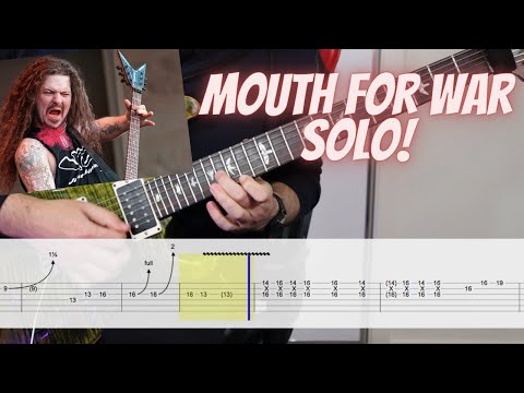 Mouth For War Guitar Solo (and Outro!) with Guitar Tab - Pantera | Dimebag Darrell