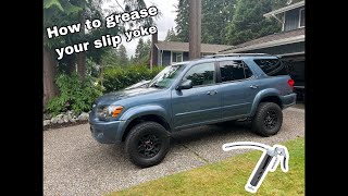 Greasing the Toyota Sequoia U-Joint & Slip Yoke