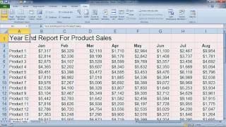 Excel 2010 - Locking Columns and Rows